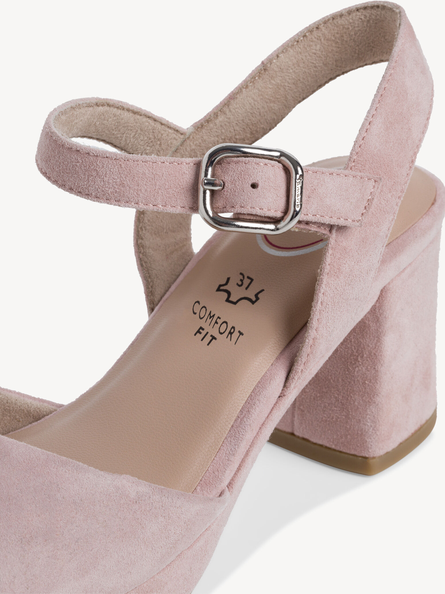 Sandale à talon en cuir - rose