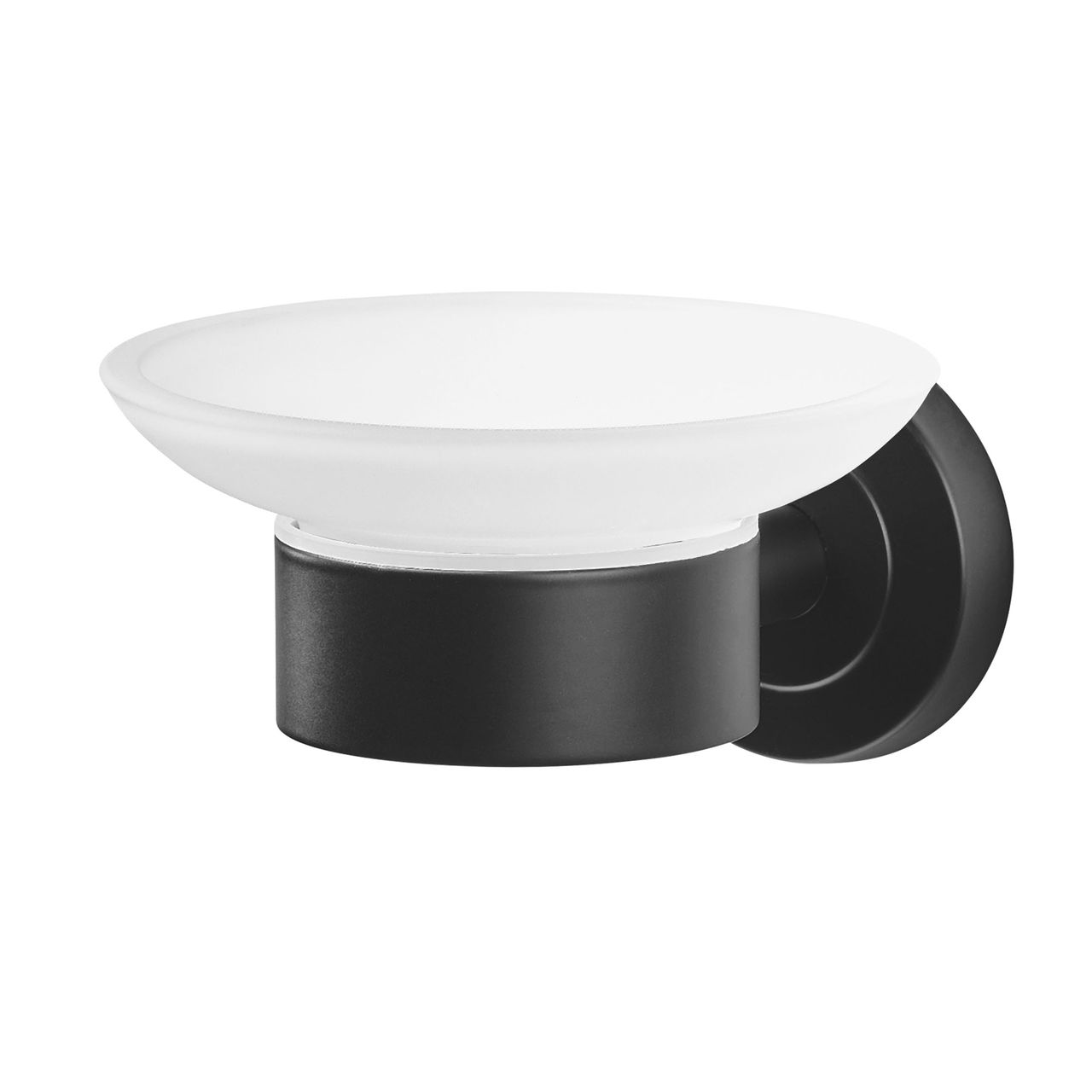 Weles AMARE Seifenschale mit Wandhalter, Schwarz
