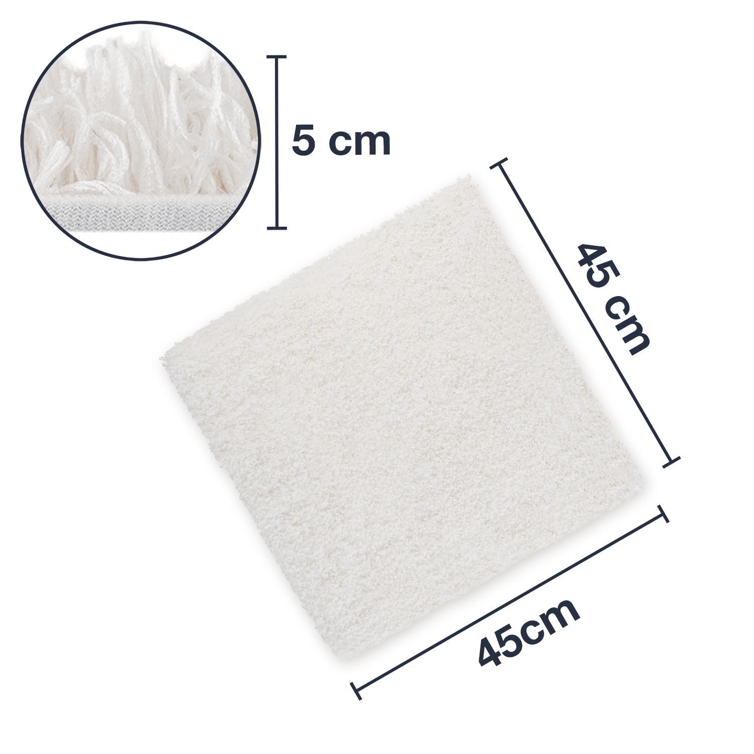 flauschiger Hochflor Premium Badezimmerteppich VIENNA