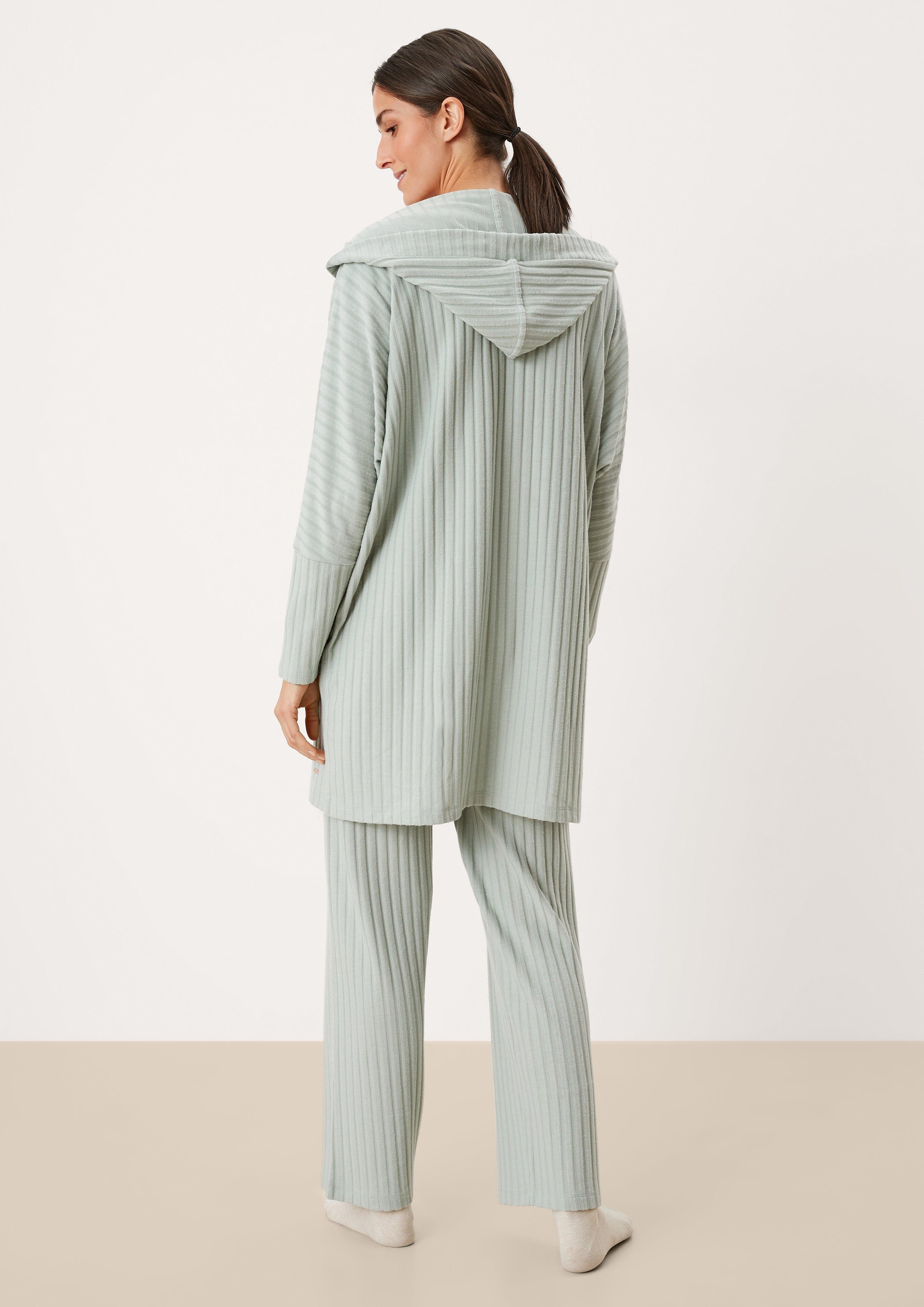 Loungewear Cardigan mit Rippstruktur  6006303-7900
