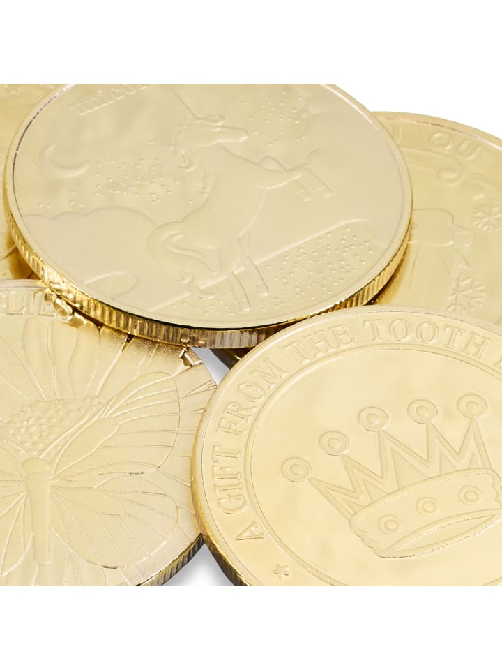 relaxdays 20 x Zahnfee Münze in Gold - Ø 4 cm günstig kaufen onesize