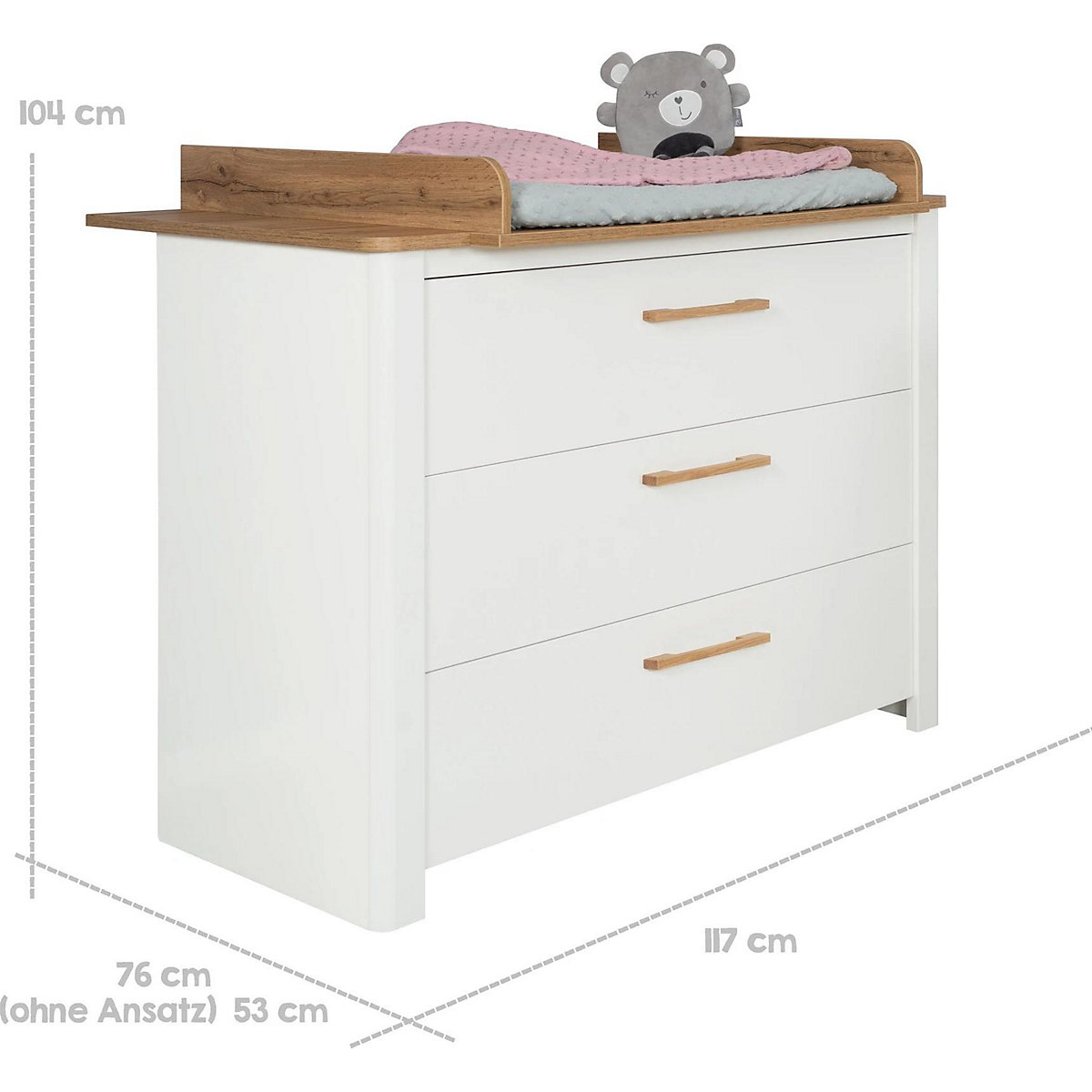 Wickelkommode Ava, schranktiefe