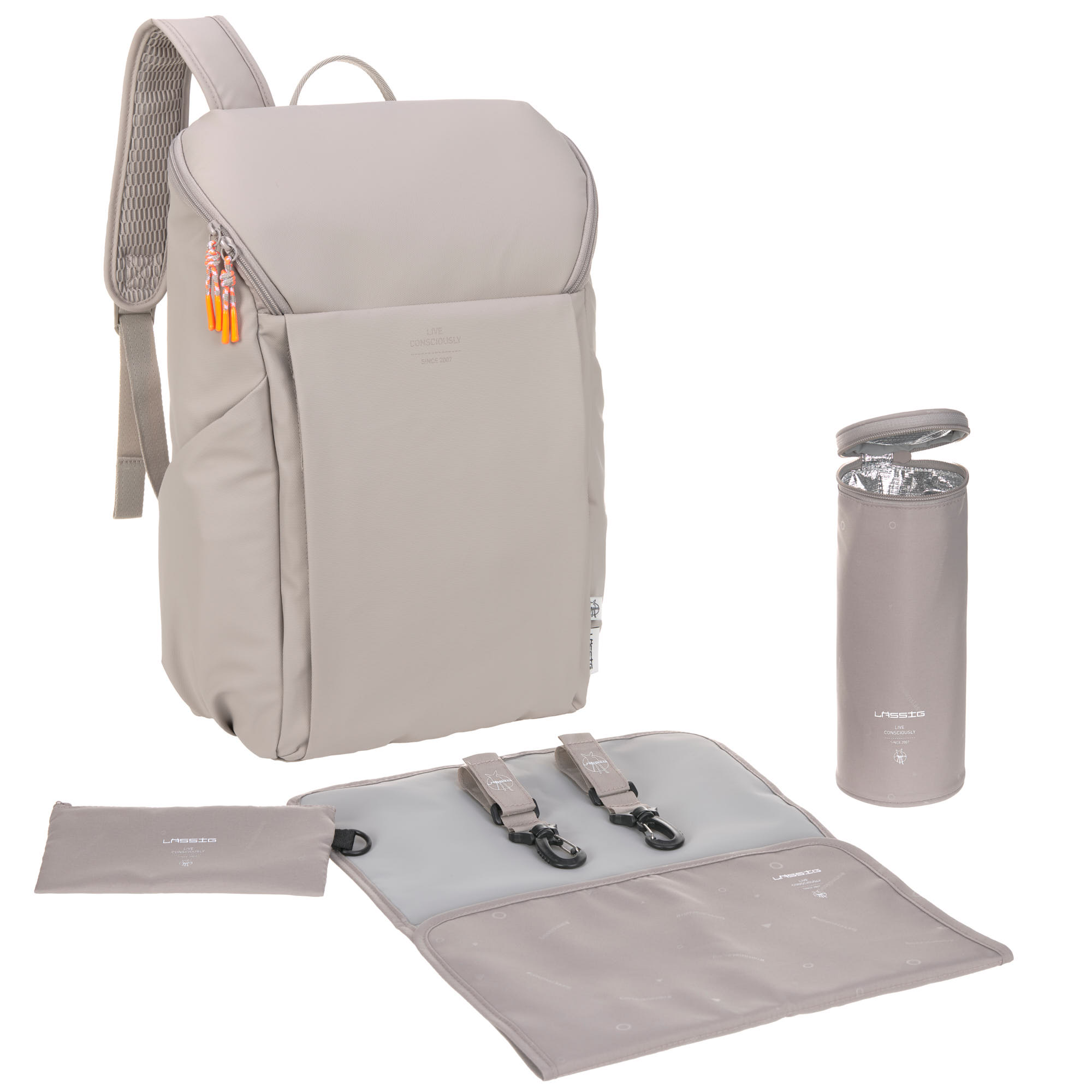 Wickelrucksack - Slender Up Backpack, Taupe