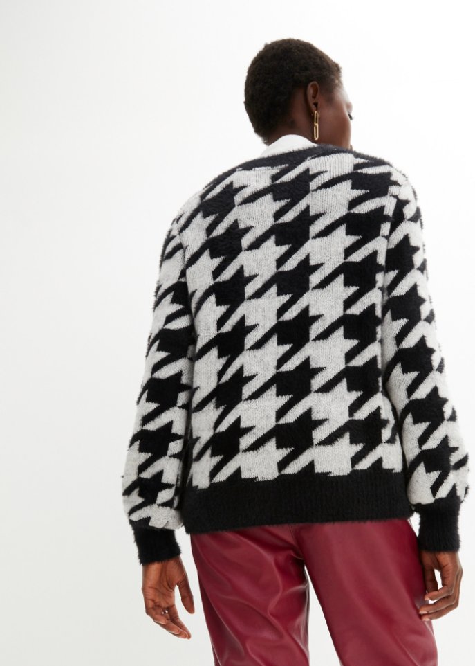 Jaquard-Pullover mit Woll-Anteil