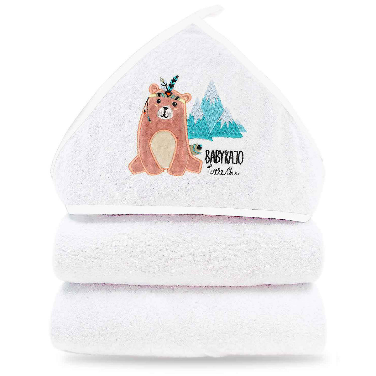 Baby Badewannen Set 3 Teilig - Babybadewanne, Baby Badesitz, Kapuzenhandtuch - Baby Wanne mit Stöpsel