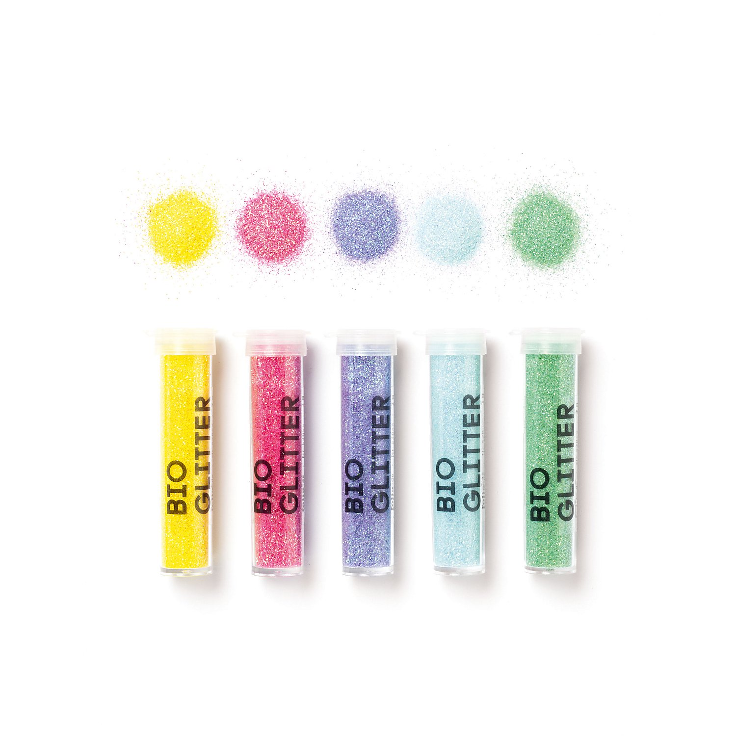 folia Bio Glitter, bunt, 5x 7 g
