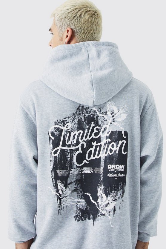 Oversize Limited Edition Hoodie mit Tauben-Print