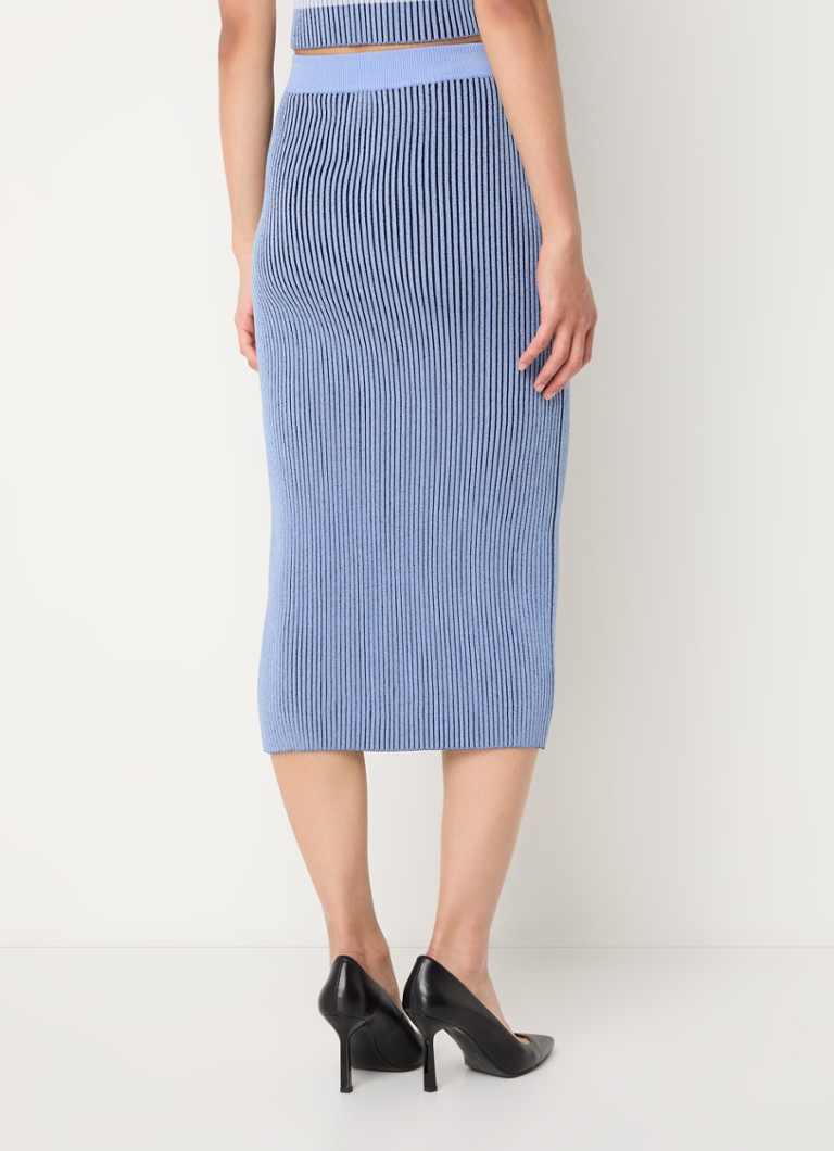 Jupe crayon midi HUGO BOSS à texture côtelée