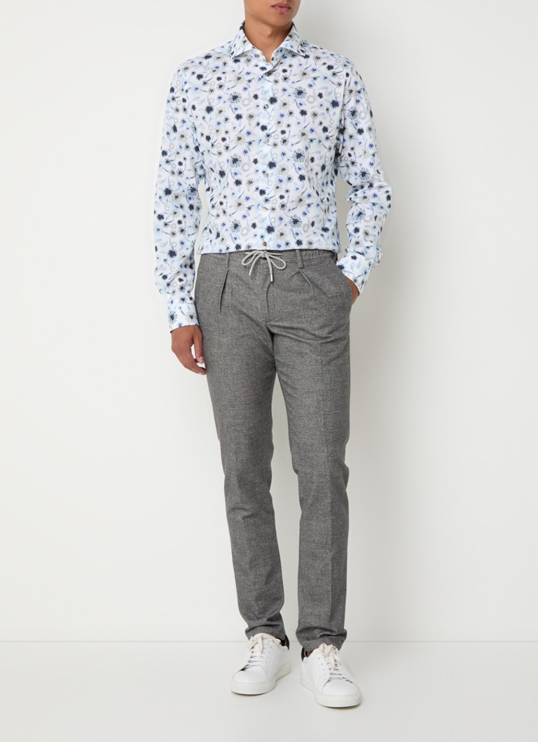 Cămașă Michaelis, slim fit, rezistentă la șifonare, cu imprimeu floral.