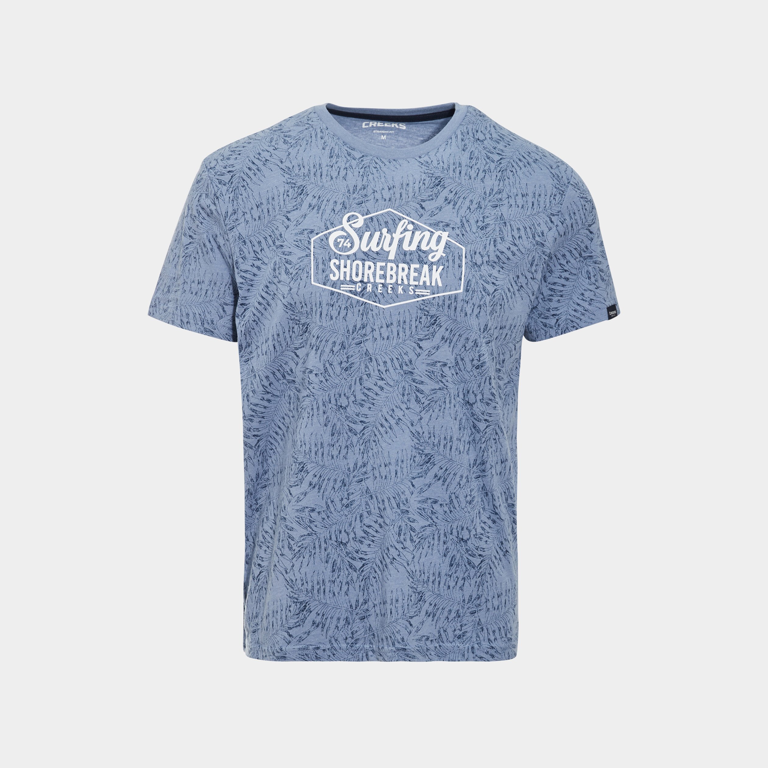 T-shirt manches courtes Creeks bleu gris homme | La Halle