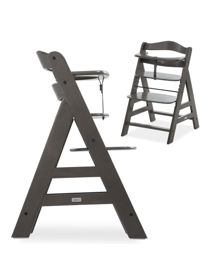 Hauck Hochstuhl Alpha Plus Select - Charcoal / Dunkelgrau in grau,braun günstig kaufen onesize