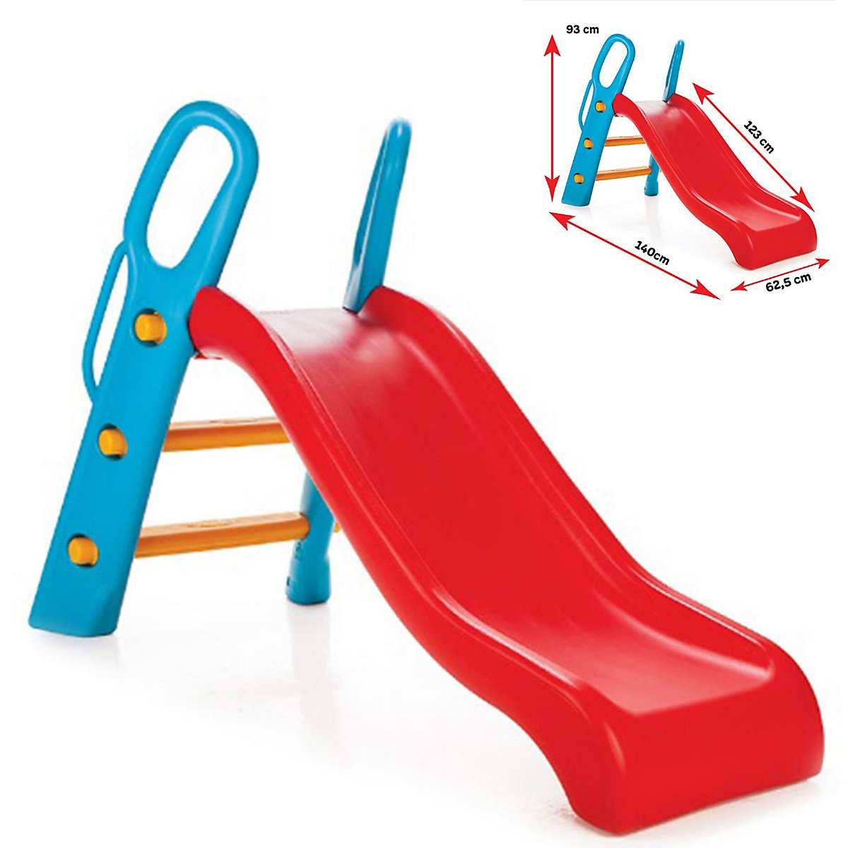 Kinderrutsche Bingo Rutschlänge 140 cm, Höhe 93 cm, Breite 62,5 cm Indoorrutschen