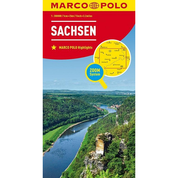MARCO POLO Karte Deutschland Blatt 9 Sachsen 1:200 000 - Straßenkarte