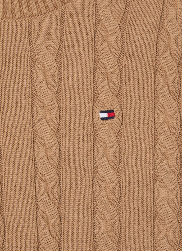 Suéter Tommy Hilfiger de tricô com bordado do logotipo.