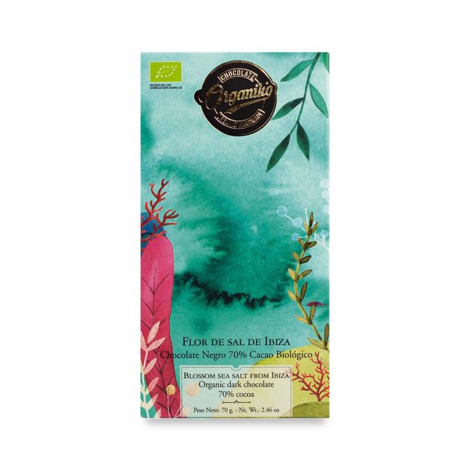 Dark Chocolate 70% Cocoa BIO Flor de Sal 70g