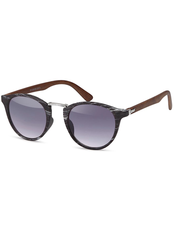 styleBREAKER Sonnenbrille in Schwarz-Silber / Grau Verlauf günstig kaufen onesize