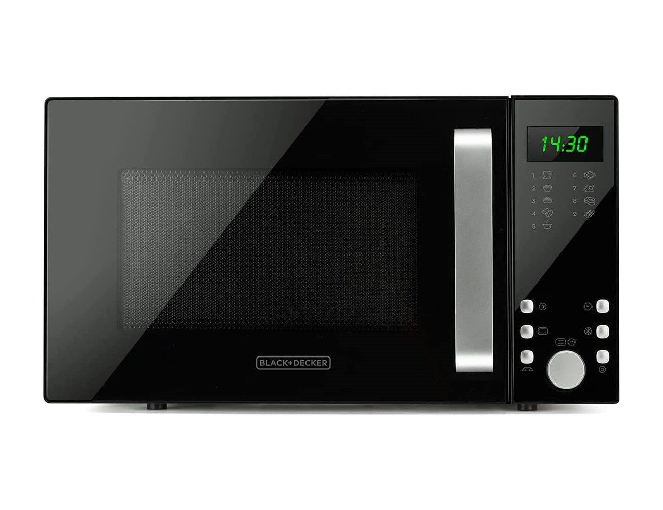 Black & Decker Mikrowelle BXMZ900E 23L digitale Mikrowelle mit Grill, 900W, mit Grill