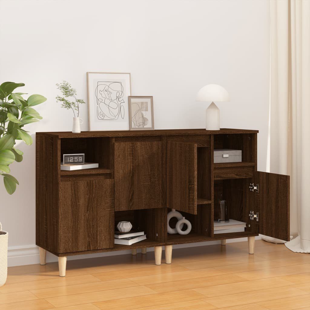vidaXL Anrichte Sideboards 2 Stk Braun Eichen-Optik 60x35x70 cm Holzwerkstoff