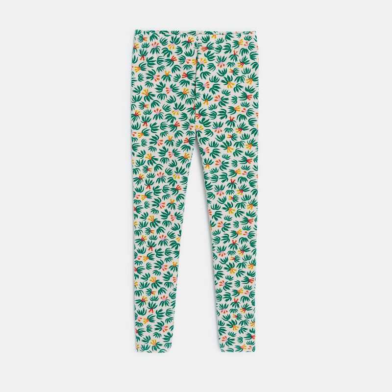 Legging fille à imprimés plantes rose Catimini