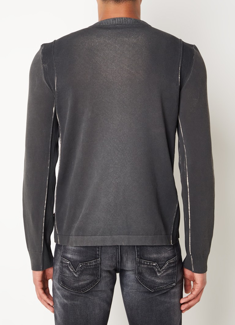 Diesel K-denim fine-knit stretch pullover