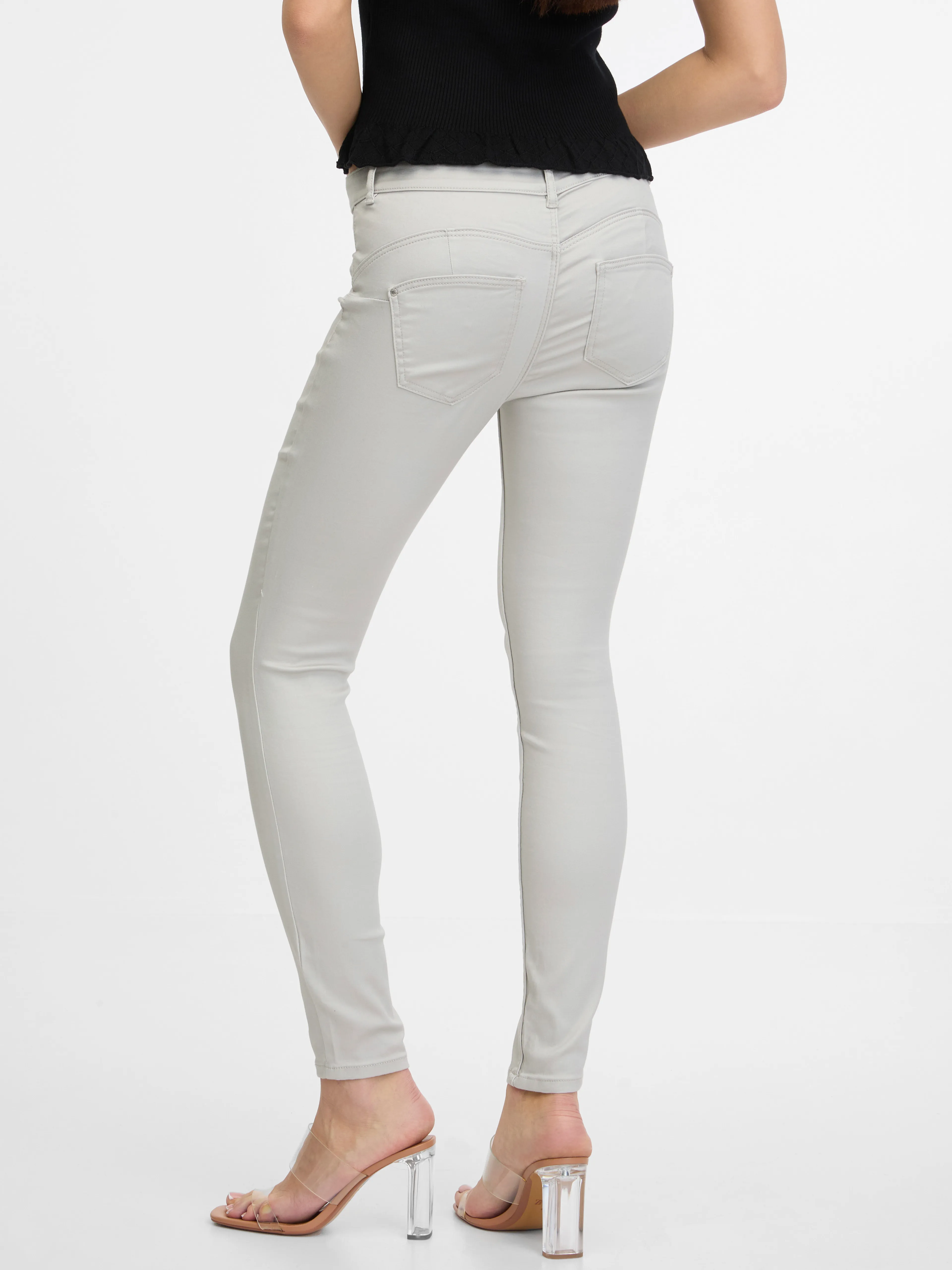 Hellgraue Damen Skinny Fit Jeans ORSAY