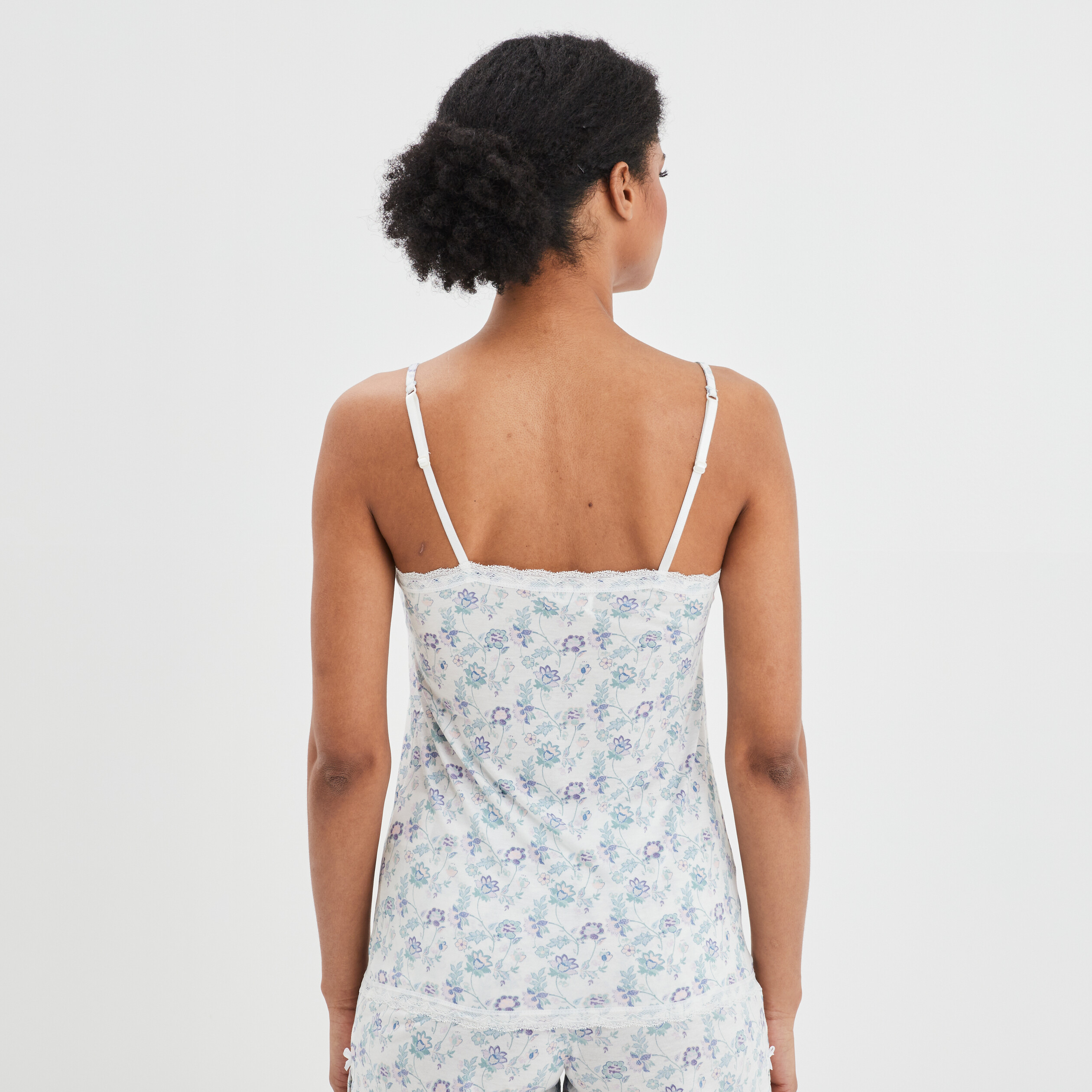 Haut de pyjama débardeur col V beige femme | La Halle