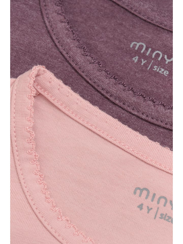 Minymo T-Shirt MINYMO - MIBasic 33 - T-shirt (2-pack) - 3933 in Rosa günstig kaufen