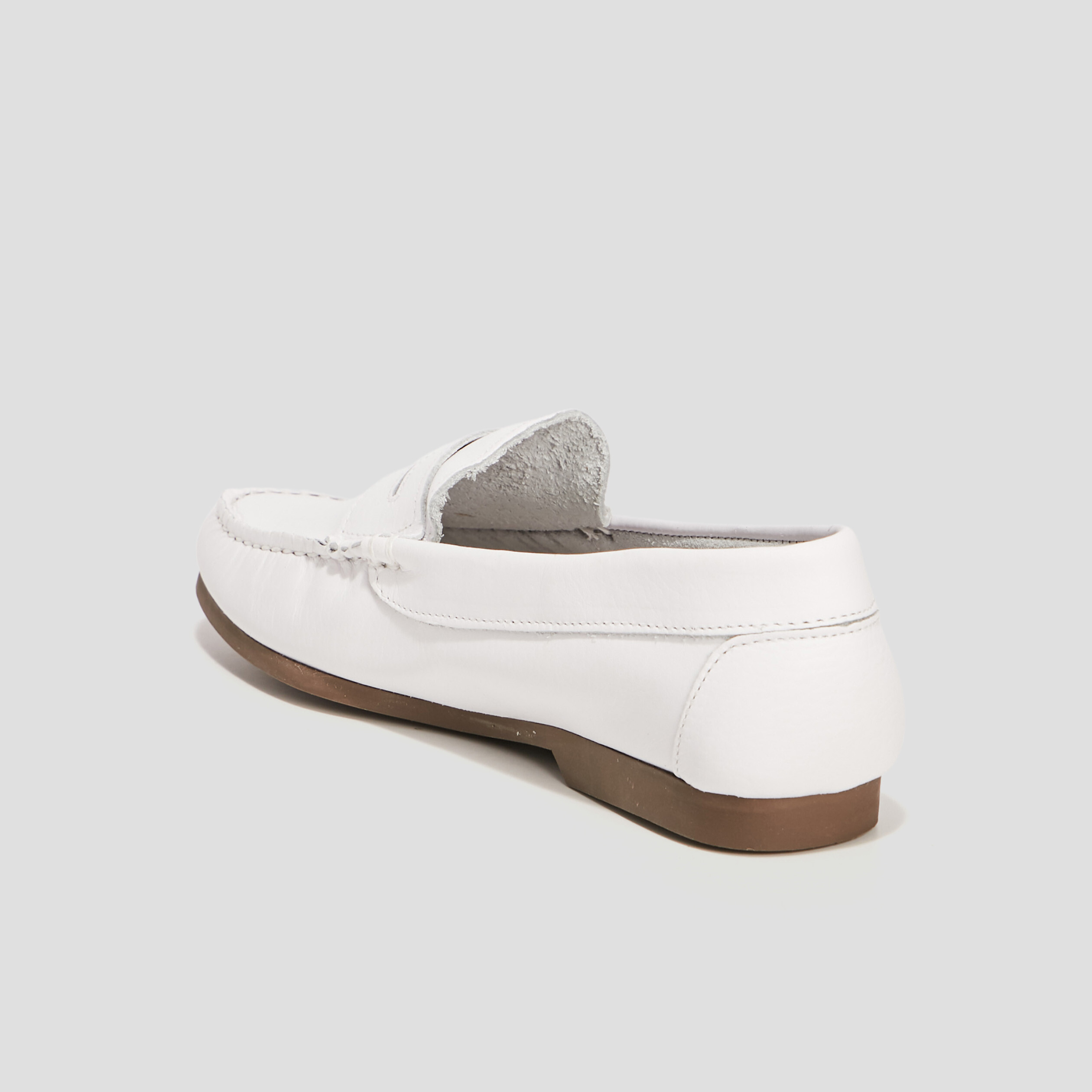 Mocassins en cuir blanc femme | La Halle