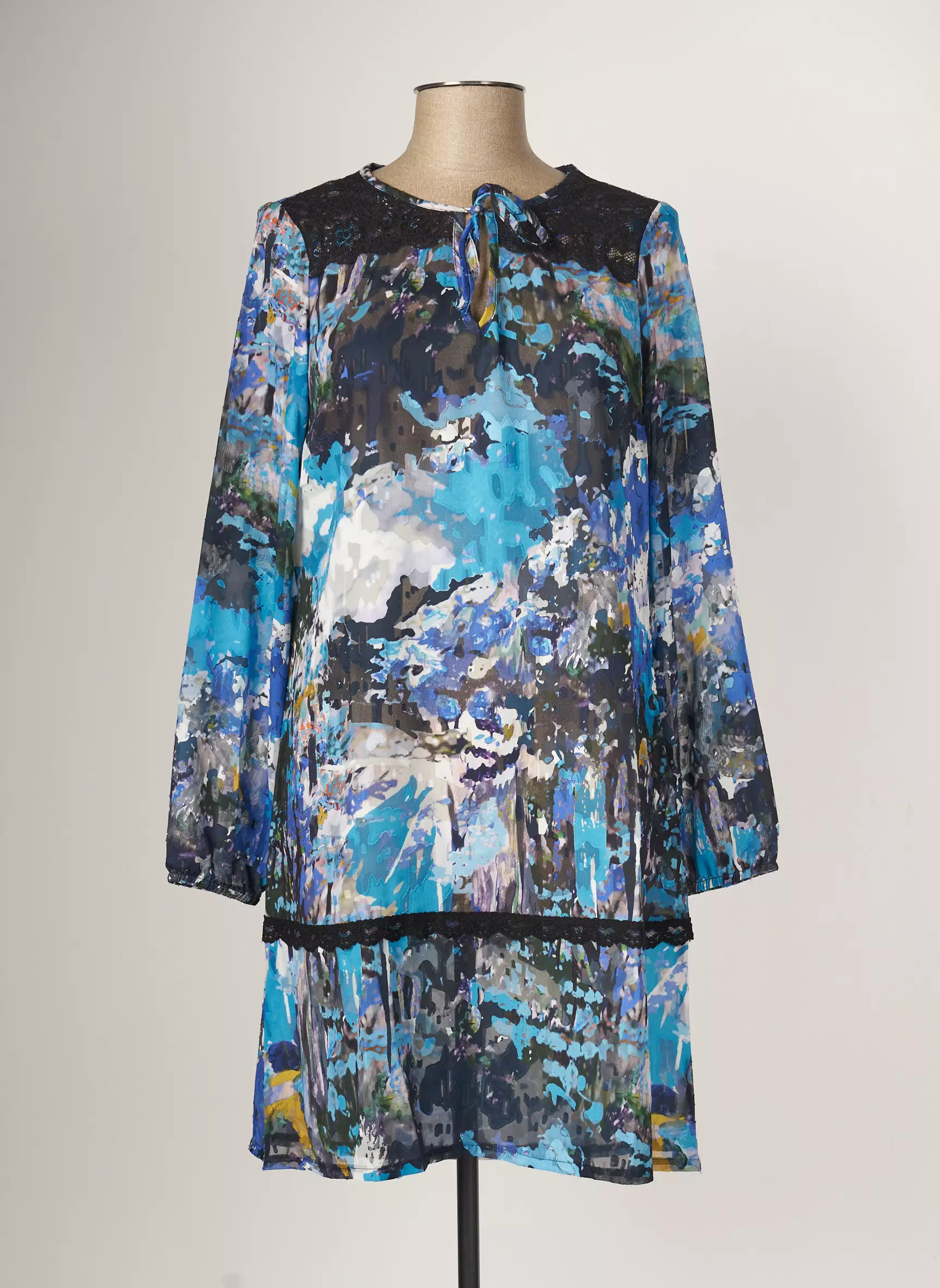 Maloka Robes Mi Longues Femme couleur bleu