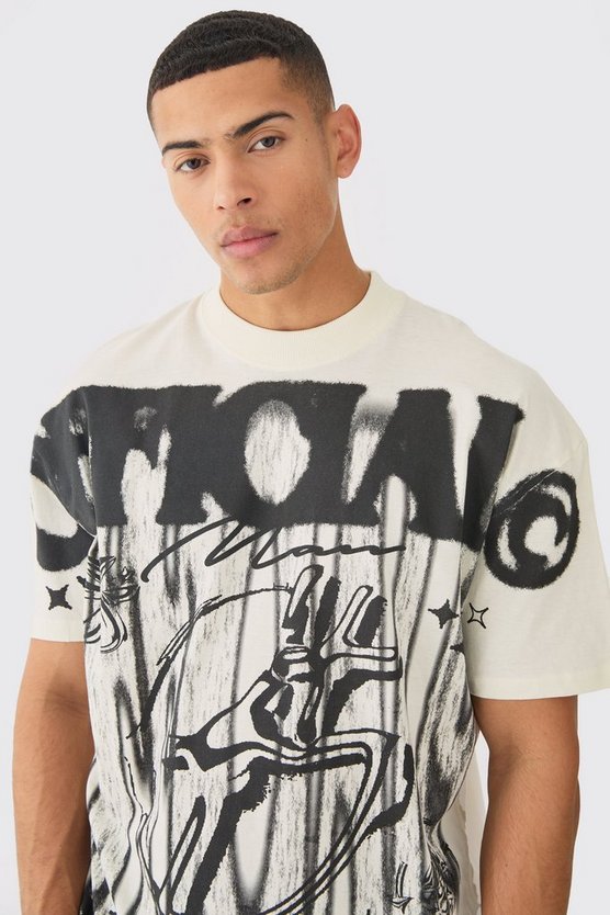 Oversize T-Shirt mit Official-Print