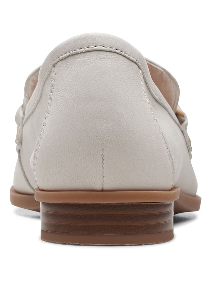 Clarks Leder-Slipper ''Sarafyna Iris'' in Weiß günstig kaufen