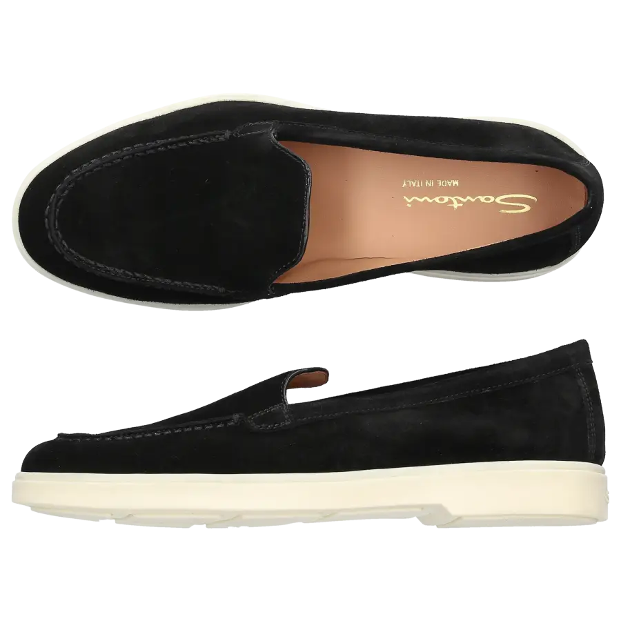 Santoni - Loafer 58856 Veloursleder - schwarz