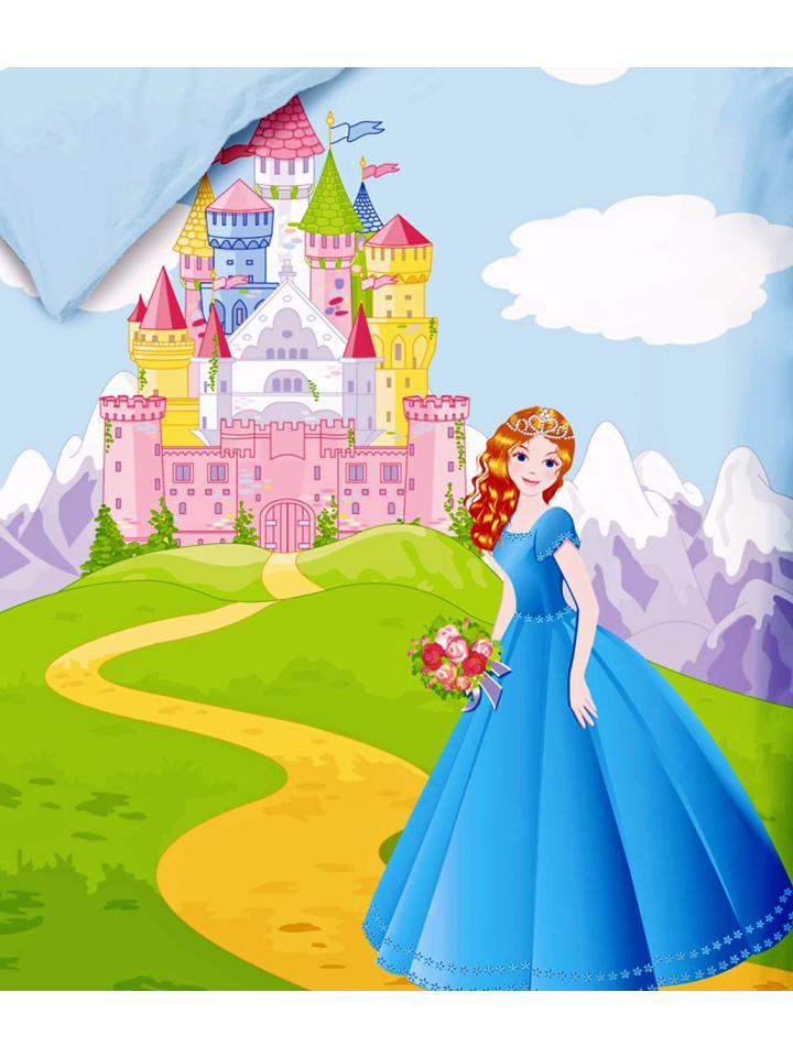 JACK 2 tlg. Renforcé Bettwäsche 100x135cm Prinzessin in Blau günstig kaufen 100x135 cm