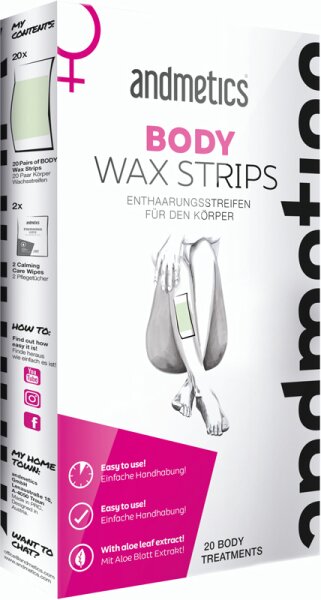 Andmetics Body Wax Strips Enthaarungsstreifen