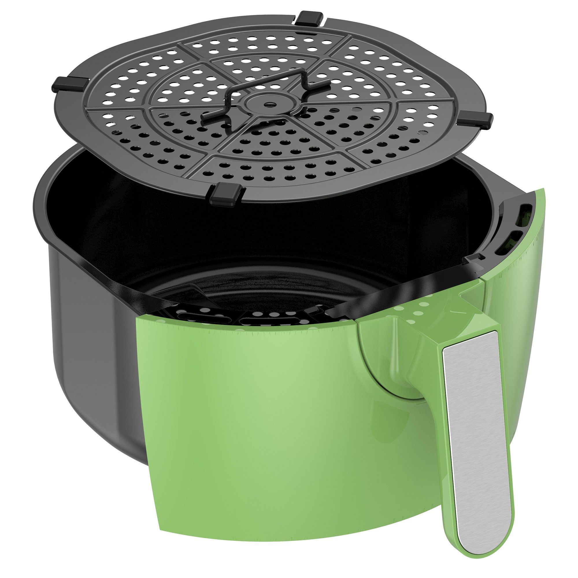 TurboTronic by Z-Line Heißluftfritteuse 3,5 Liter, stufenlose Fritteuse Fettfrei ohne Öl, 50°C - 200°C Power, 1200 W, Camping Retro Airfryer AF11M