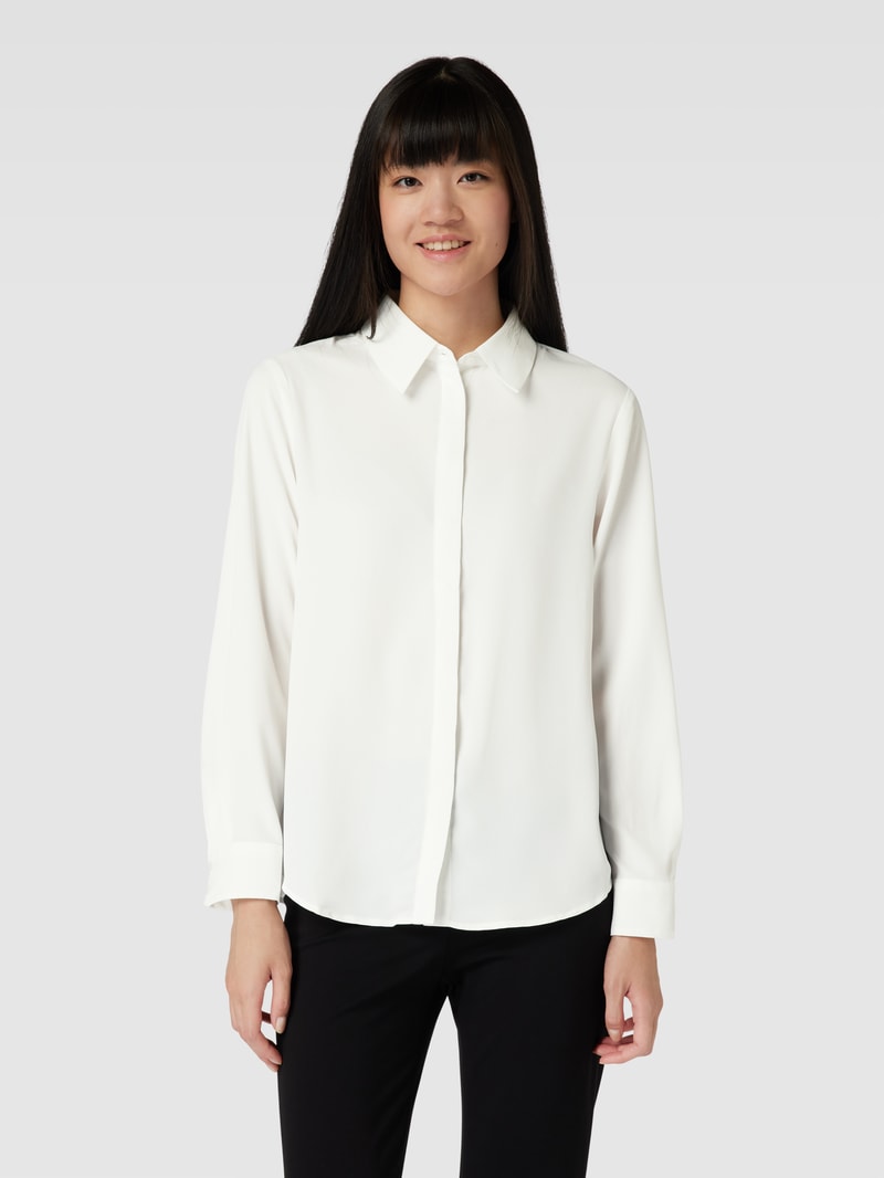 Hemdbluse mit Umlegekragen Modell 'BASIC' in offwhite