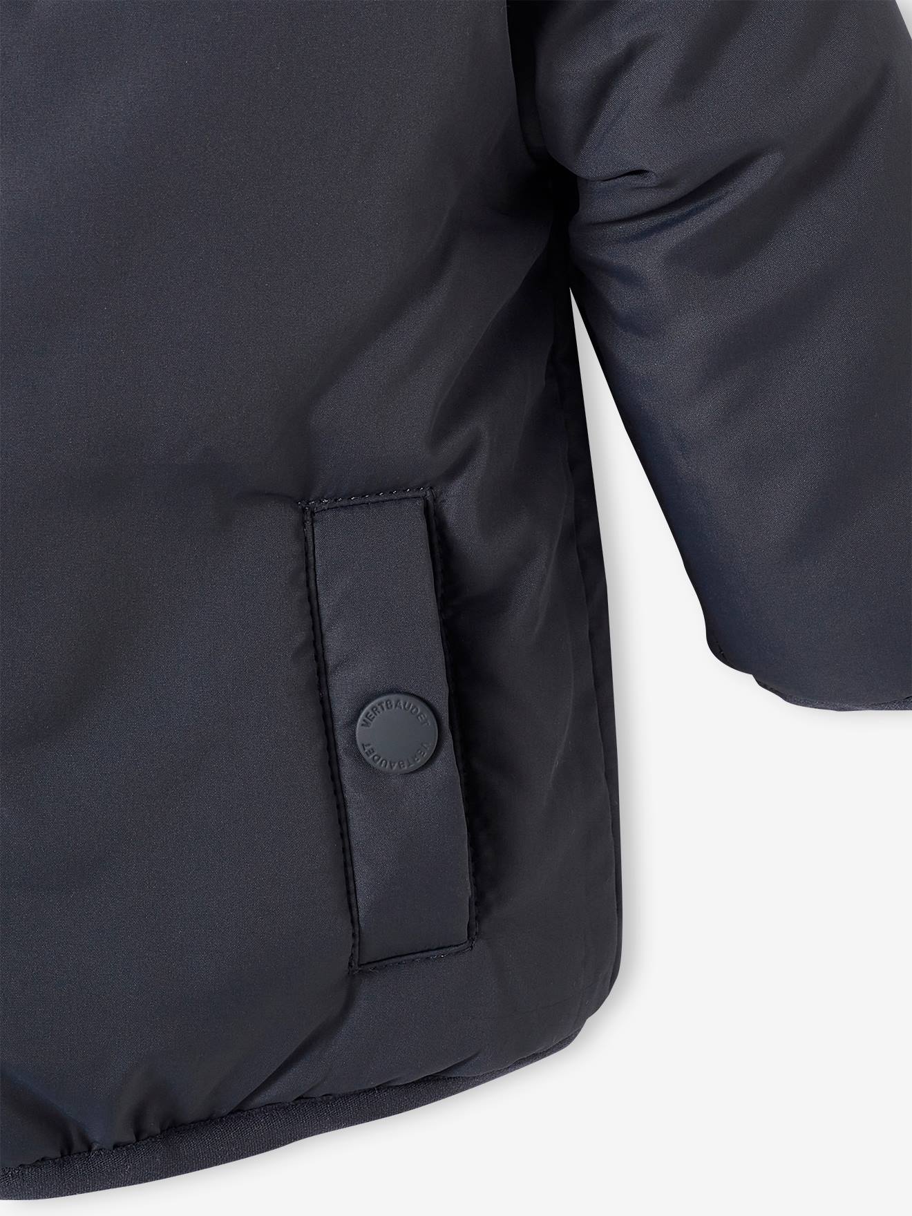 Vertbaudet Warme Baby Wendejacke mit Recycling-Polyester - wollweiß