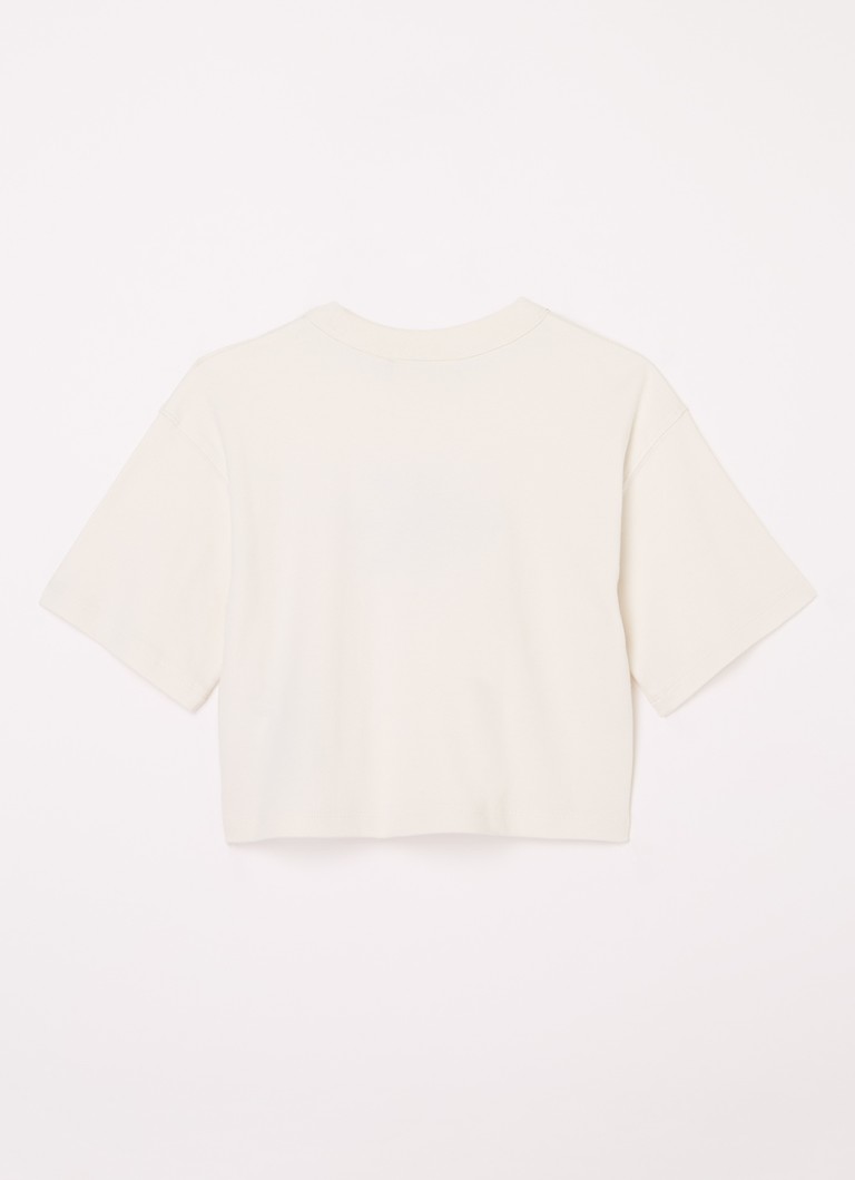 Top scurt Calvin Klein cu logo brodat