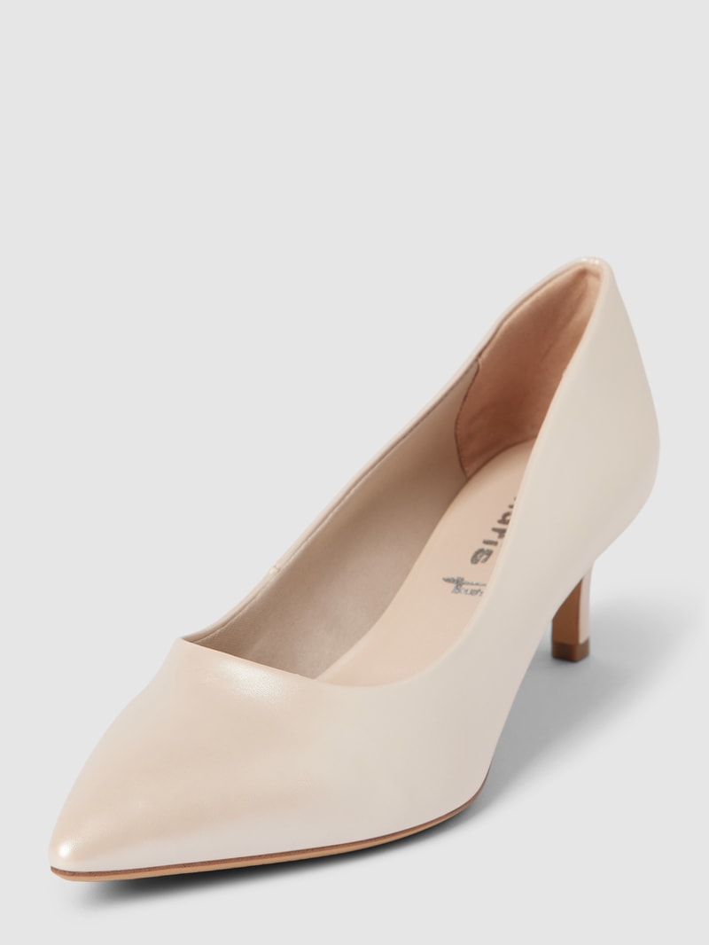 Pumps mit Label-Detail in rosé