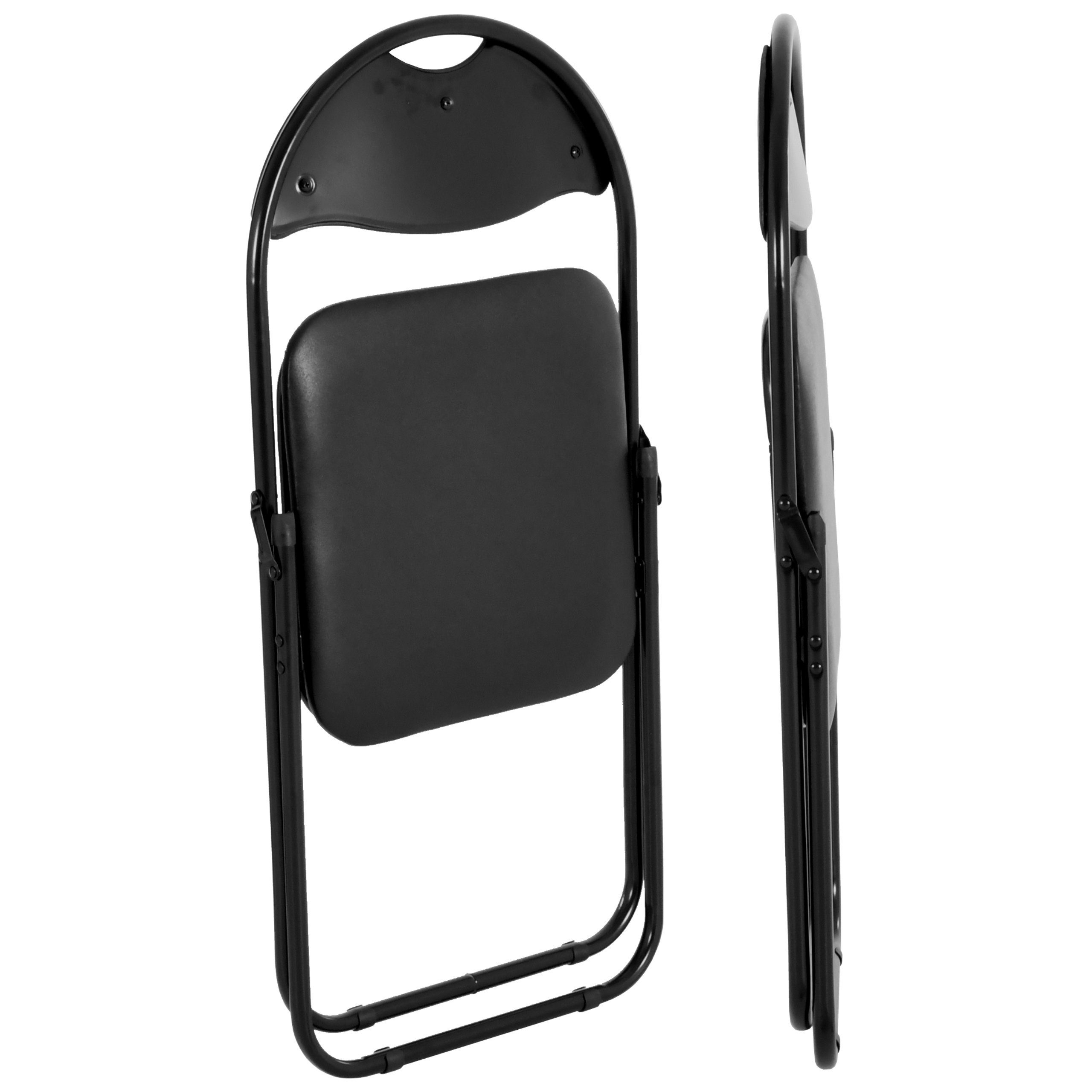 Raburg Klappstuhl PAUL, stabiles Faltstuhl/Gästestuhl-Set aus Stahl, verschiedene Farben (Set), Soft-Kunstleder, gepolstert, bis 100 kg belastbar, pro Stuhl 3,5 kg