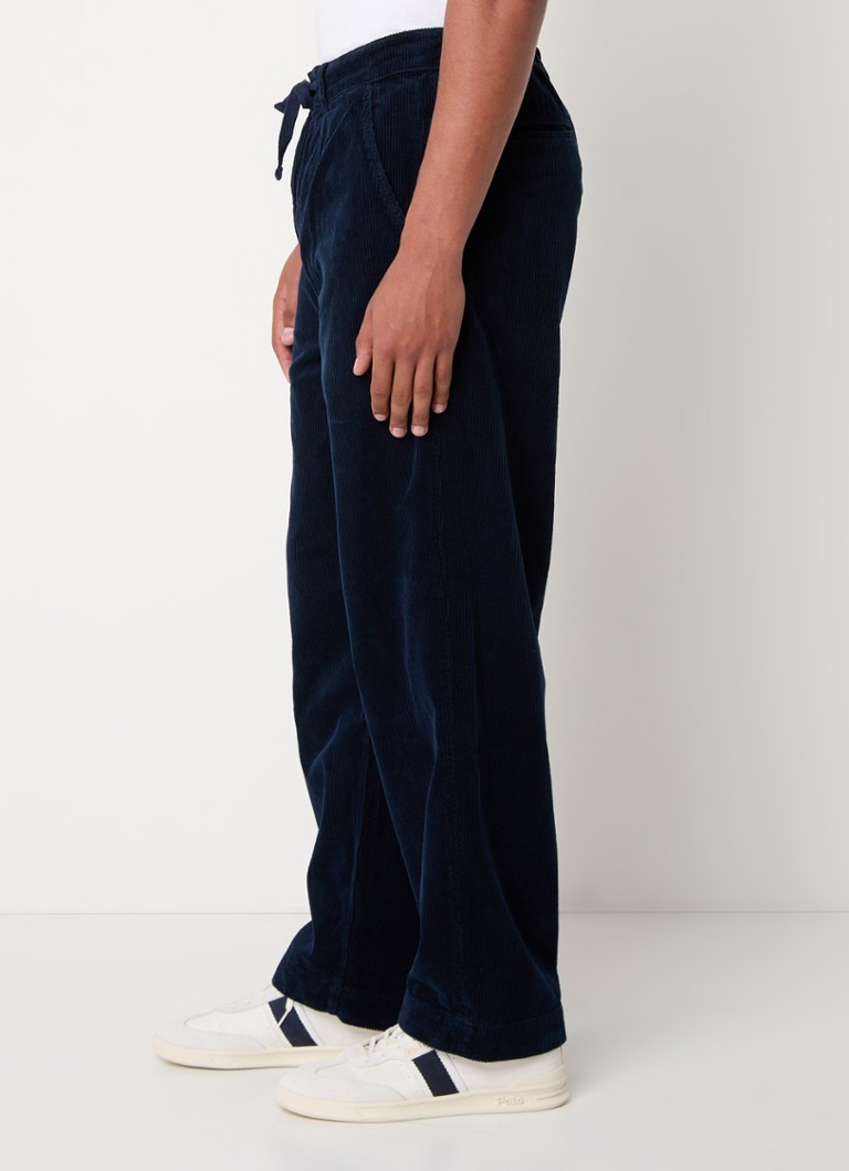 Pantaloni din catifea reiată cu croială dreaptă Ralph Lauren