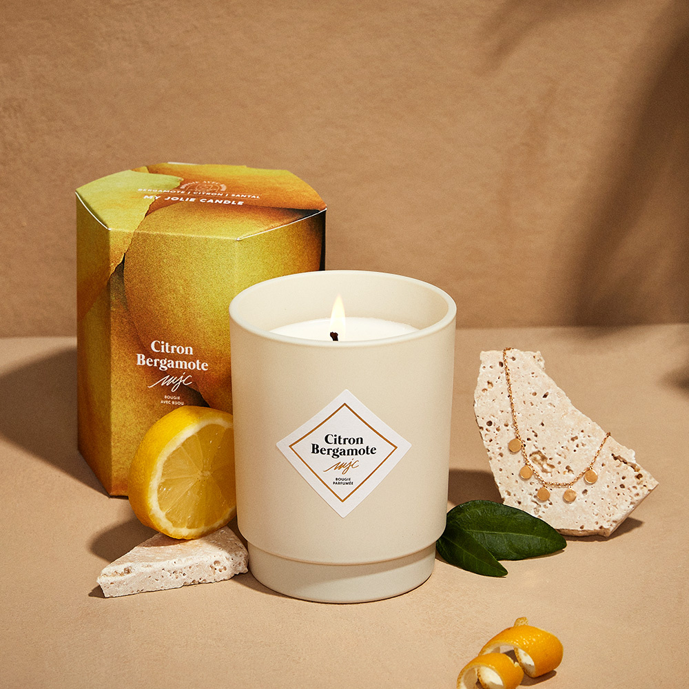 my jolie candle Bougie bracelet argent citron bergamote Bougie