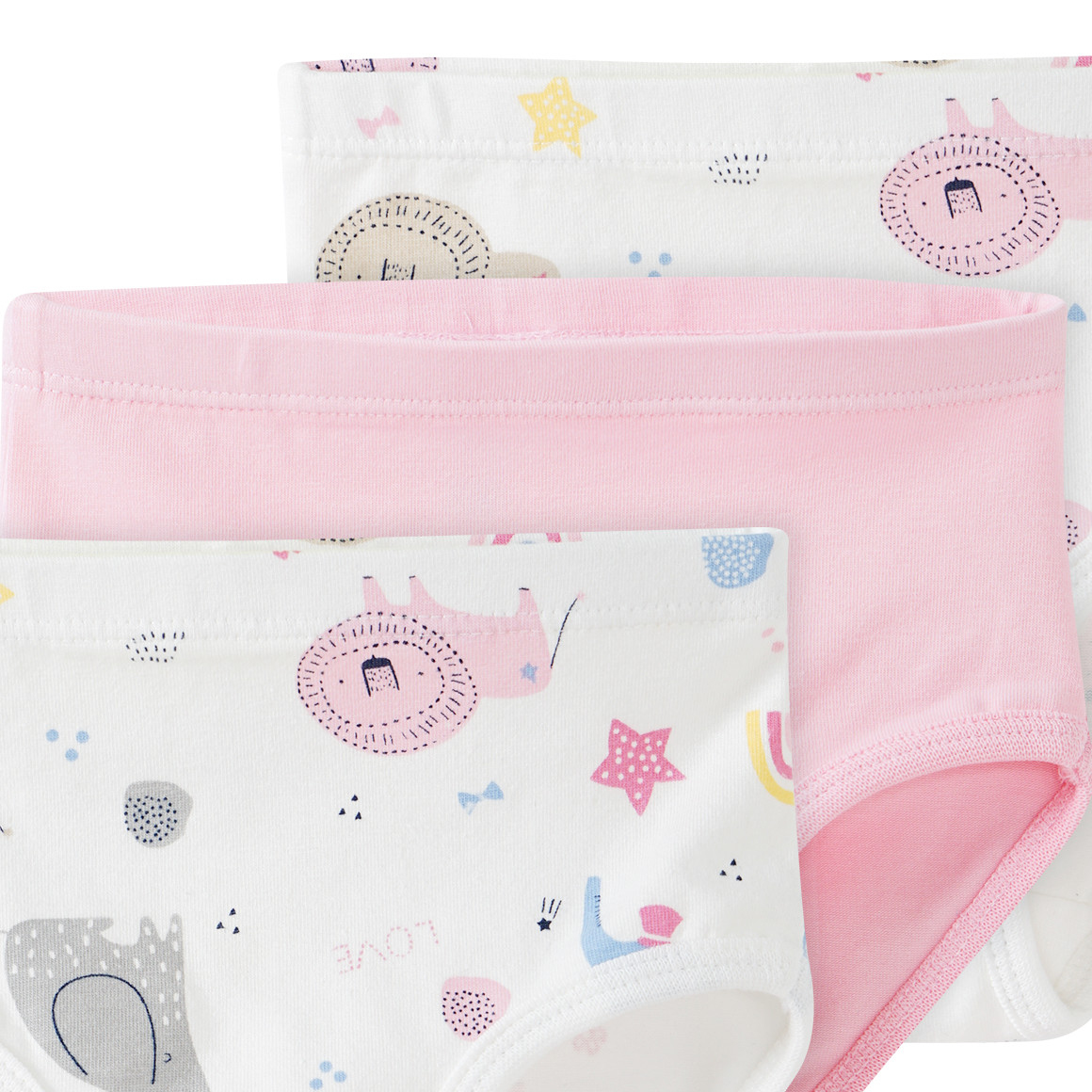 3 Baby Slips mit Zirkus-Allover