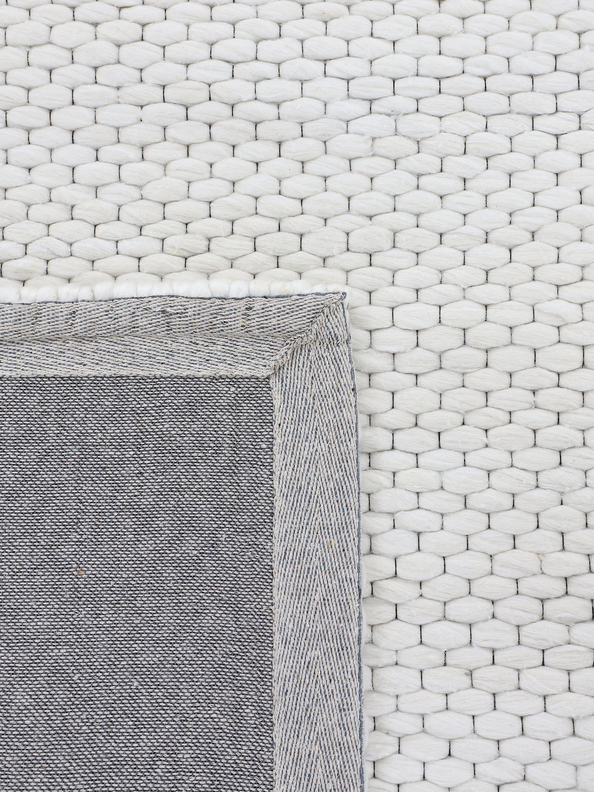 Läufer Sina, carpetfine, rechteckig, Höhe: 14 mm, Handweb Teppich, reine Wolle, meliert, handgewebt, weich & kuschelig
