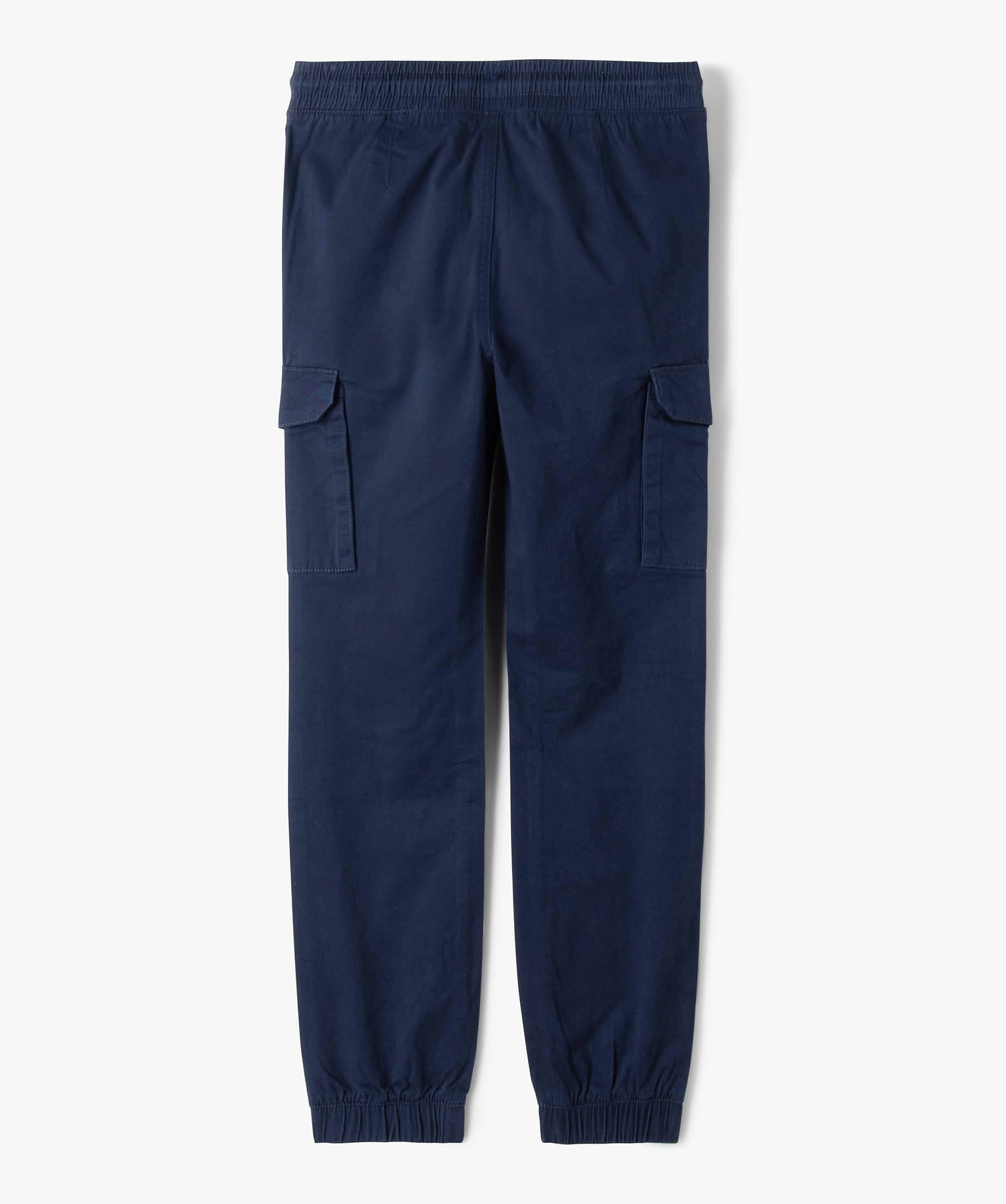 Pantalon en toile coupe jogger Garçon marine | GEMO