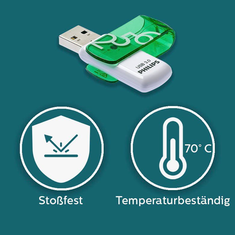 Philips Vivid Edition 256GB USB-Stick (USB 3.0, Lesegeschwindigkeit 100 MB/s)