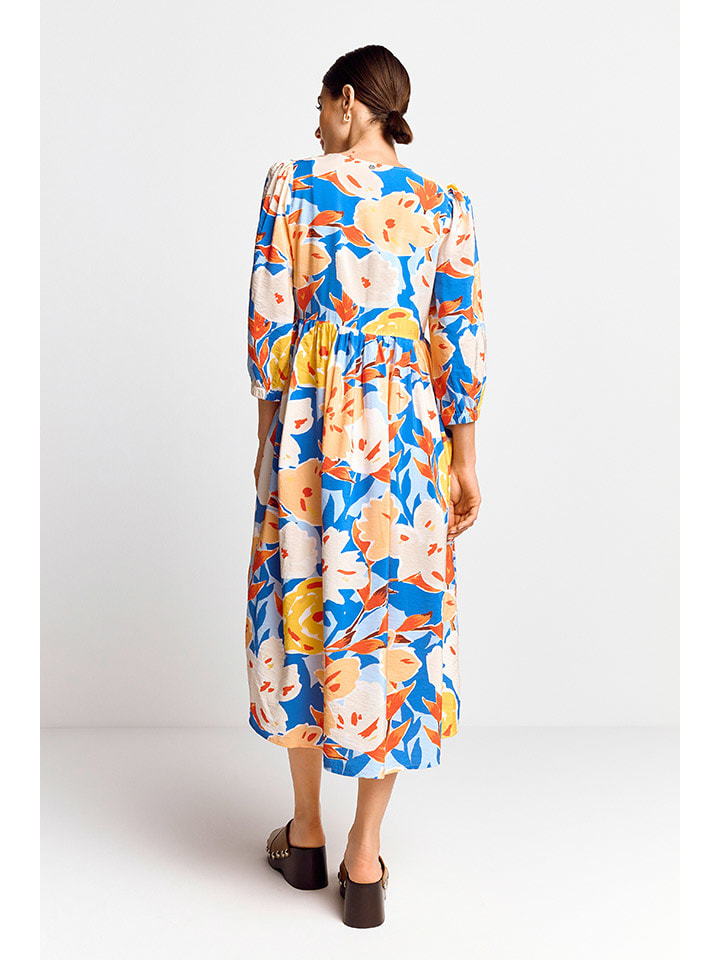 Rich & Royal Kleid in Blau/ Gelb günstig kaufen