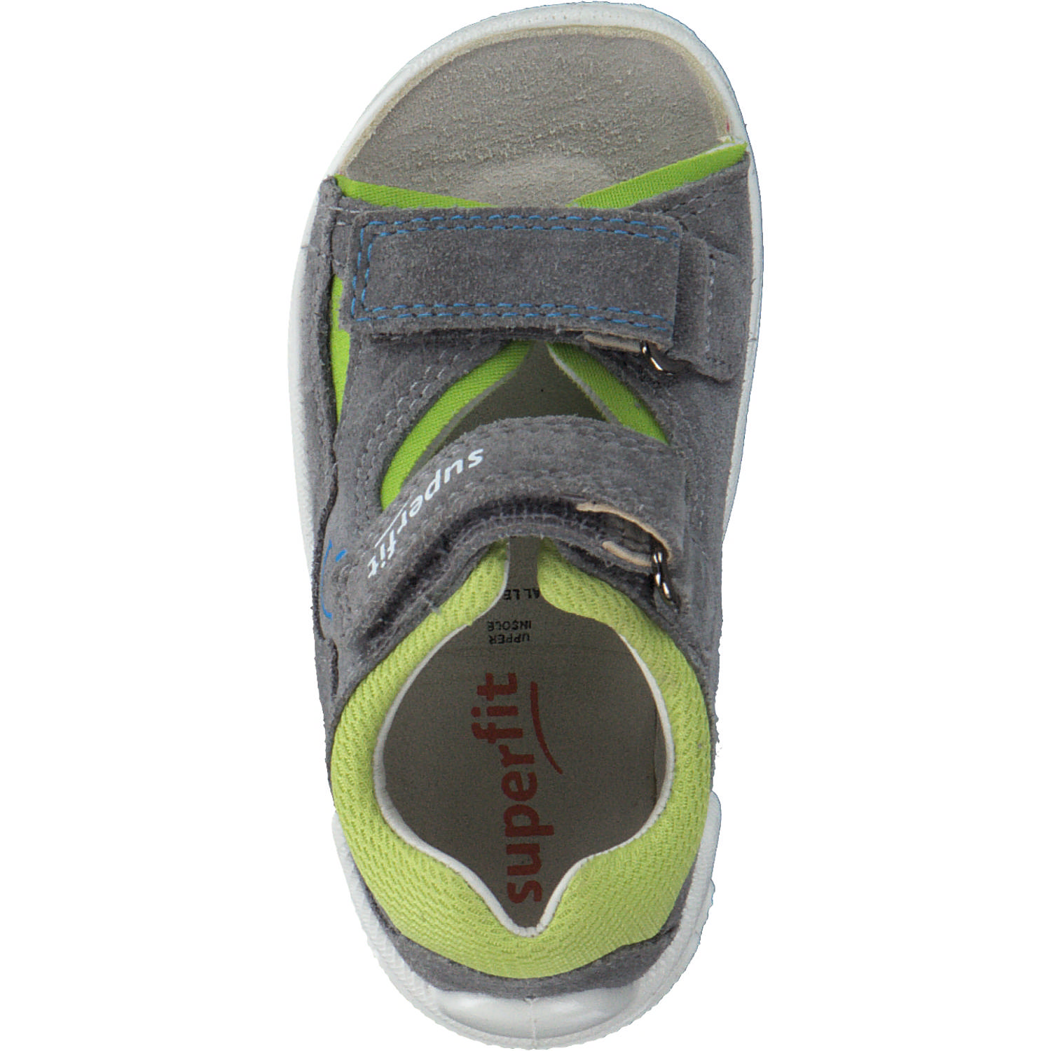 Superfit FLOW 00034, Sandalen (Kinder), Kinder, HELLGRAU/HELLGRÜN