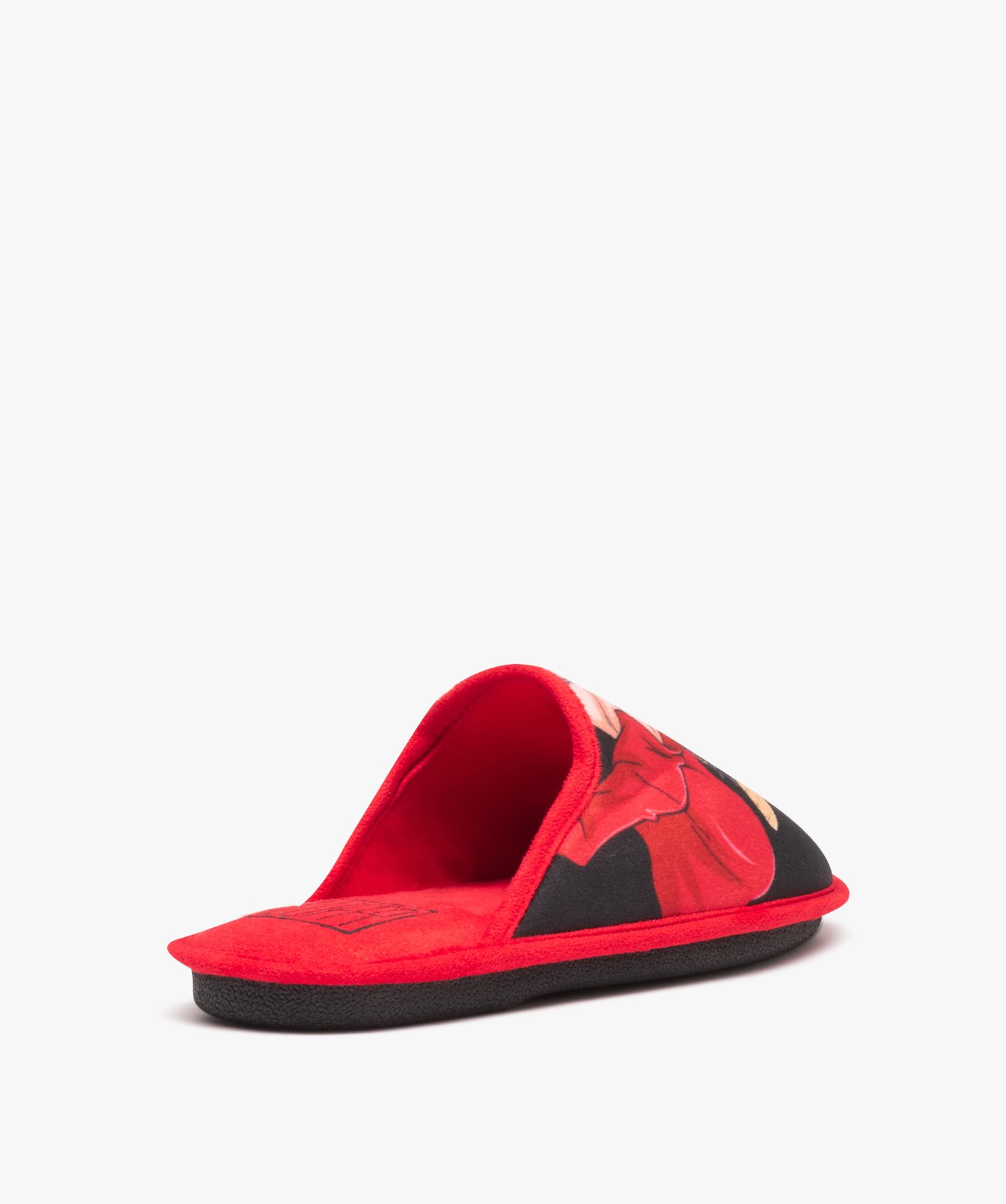 Chaussons homme mules plates en velours - One Piece rouge | GEMO