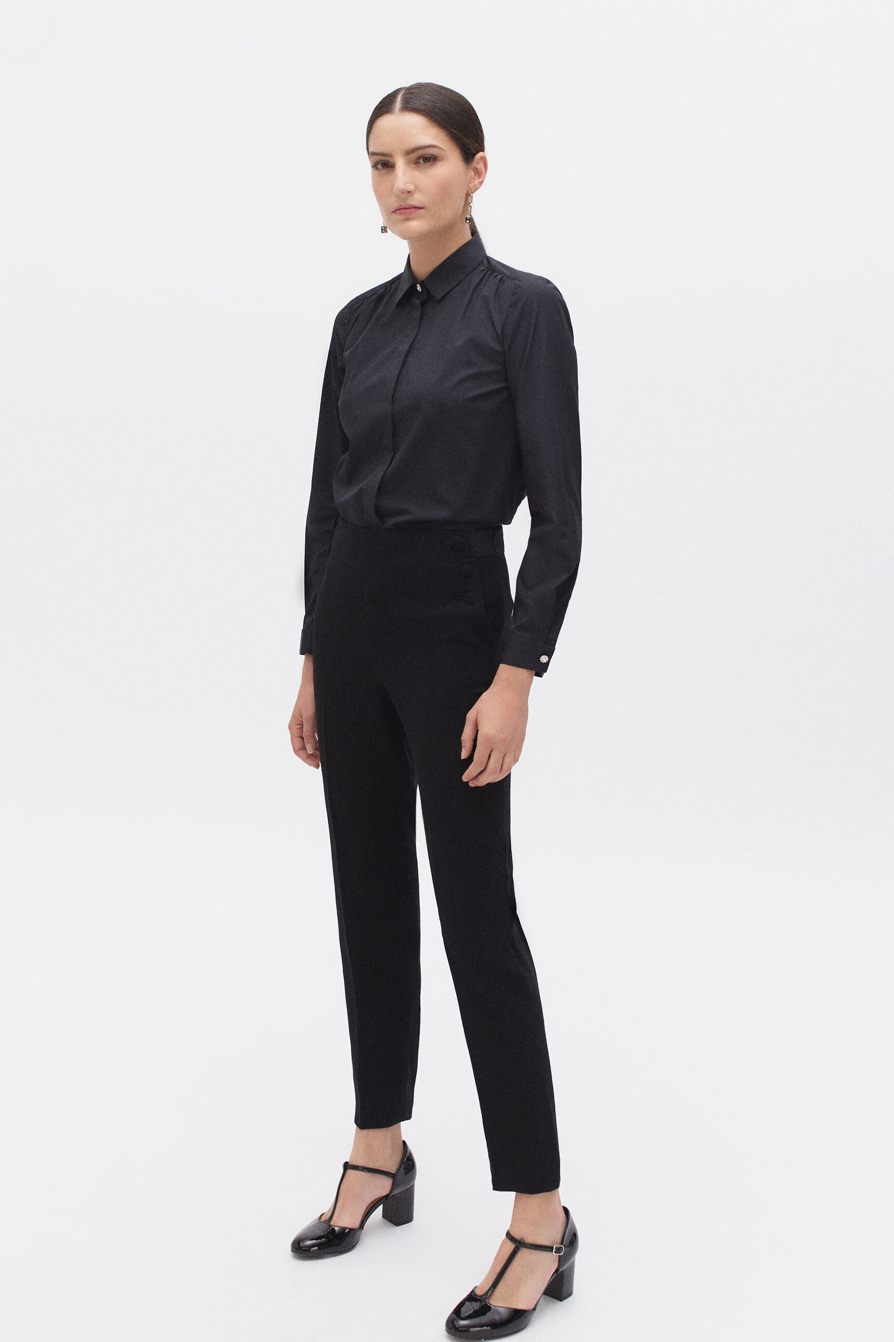 pantalon aurele noir femme